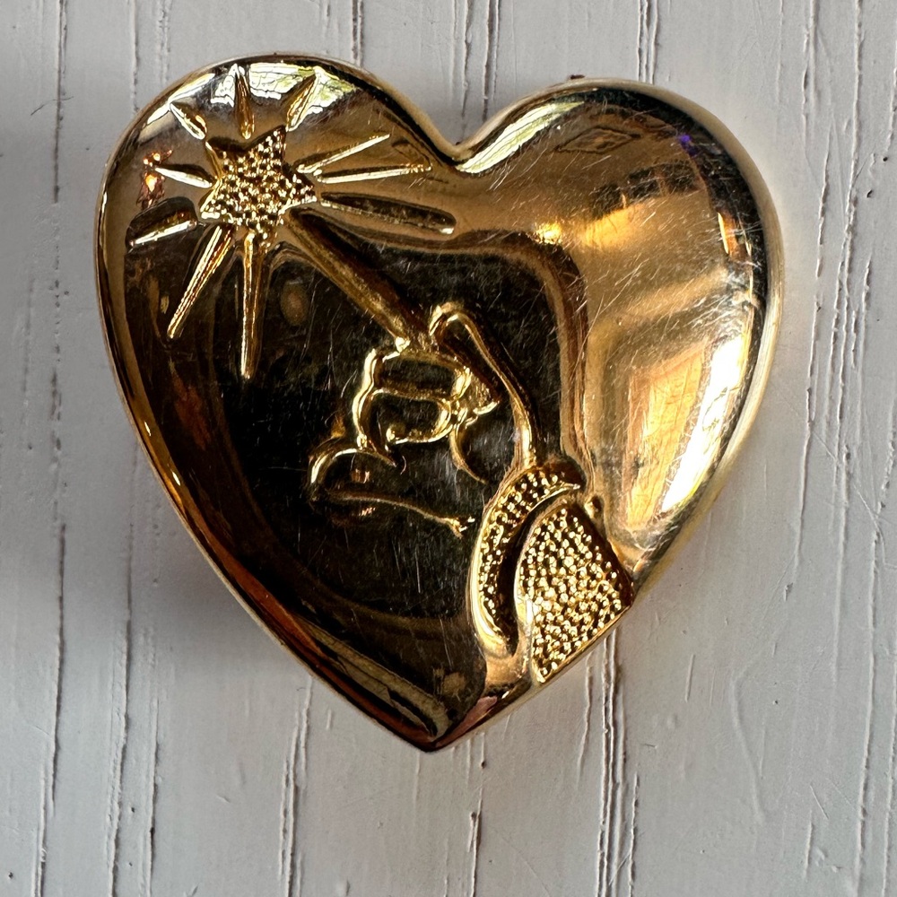 Disney Gold Heart with Arm and Wand Variety Charity Pin Mickey Mouse